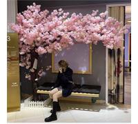 Albero Di Ciliegio Artificiale, Rami Rosa Chiaro Realizzati A Mano Per Matrimoni Decorazione Da Interno Con Fiori Finti Per Feste O Giardini,04,2.5x2.5m
