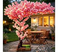 Albero di ciliegio artificiale, realizzato a mano, albero di pesco folto c