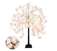 Albero di ciliegio con luci, 1,2 m, decorativo, per interni/esterni, a LED, decorazione per casa, giardino, feste e vacanze