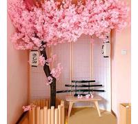Albero di ciliegio fatto a mano rosa chiaro fiori e rami realistici perfetti per la decorazione di casa ufficio matrimoni feste uso interno ed esterno.