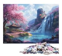 Albero di ciliegio in fiore Puzzle in Legnos Adulto Puzzle 1000 Pezzi Per Gioco Familiare Regalo Per Amore E Amico Gioco Education Decorazione Interna Unica Stress Relief 1000pcs (75x50cm)