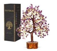 Albero di cristallo ametista - albero di bonsai, albero equilibrante, regali di cristallo per le donne, critali e pietre preziose, Good Luck Home Decor Albero della vita Sette pietre curative chakra