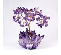 Albero di Cristallo Crystal Tree Ametista Quartz Gem Gem Tree Crystal Cluster Cluster Base Bonsai Fortunato Soldi Albero Scultura Home Office Decoratio Albero di Soldi (Color : B)