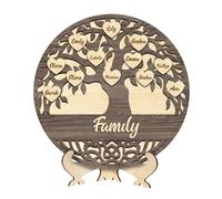 Albero di famiglia in legno personalizzato,Nome Amore cresce qui albero della vita,Targa con i nomi della famiglia,Decorazione da tavolo,Regali di compleanno per mamma e papà,Albero di famiglia 3D