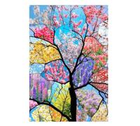 Albero di fiori colorati - Puzzle 1000 Pezzi - puzzle Fai da te, Intrattenimento Creativo, Puzzles Classico Arte,Regalo per Adulti dai 14 anni 75 x 50 cm