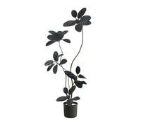 Albero Di Gomma Artificiale, Pianta Simulata For Interni, Albero Di Gomma Realistico Al Tatto, Con Vaso Di Fiori, Decorazione For La Casa In Quattro Stagioni(Red,Style A)