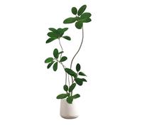 Albero Di Gomma Artificiale, Pianta Simulata For Interni, Albero Di Gomma Realistico Al Tatto, Con Vaso Di Fiori, Decorazione For La Casa In Quattro Stagioni(Green,Style D)