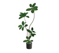 Albero Di Gomma Artificiale, Pianta Simulata For Interni, Albero Di Gomma Realistico Al Tatto, Con Vaso Di Fiori, Decorazione For La Casa In Quattro Stagioni(Green,Style A)
