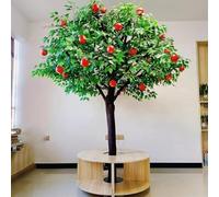 Albero di melo artificiale - Albero finto realistico con frutta e foglie per giardini ecologici e decorazione per l'inaugurazione della casa
