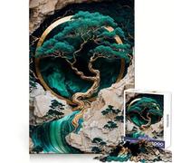 Albero di montagna Kintsugi Art Puzzle per adolescenti 1000 pezzi Puzzle Gioco per allenamento mentale Divertimento rilassante Arte da assemblare Oggetto da collezione (50x75cm)