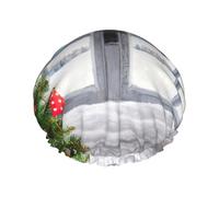 Albero di Natale 1 Cuffia Da Doccia Per Gli Uomini Cap Donne Riutilizzabile Impermeabile Lungo Spessa Cura Dei Capelli Corto Bagno
