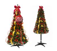 Albero di Natale 150 cm con Luci Calde - Richiudibile con Sistema Pop-up
