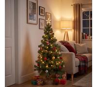 Albero di Natale 194 rami h. 120 cm base in juta, Santa's House