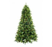 ALBERO DI NATALE 210cm - ap. OMBRELLO con PIGNE - MOD. BYRON - SUPER FOLTO NATAL