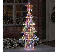 Albero di Natale 240 LED Multicolore 180 cm Acrilico