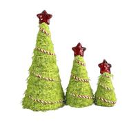 Albero di Natale 3 Pezzi Peluche Capodanno Feste invernali Centri | Albero in miniatura artificiale per Natale per vassoio a piani Carnevale Appartamento Festa della mamma Camino interno