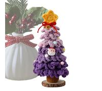 Albero di Natale,7 Strati Gradienti di Colore Albero Natale Uncinetto,Mini Da Tavolo Decorazioni per Auto per Casa Ufficio Appartamento - Regalo Madre Ufficio Interni