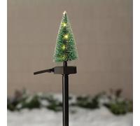 Albero Di Natale A Bottiglia Spazzolata Con Luce Solare E Punta Per Giardino