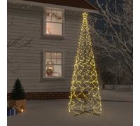 AX Albero Natale 5m Cono Luminoso 1400LED 9W Bianco Caldo ZigZag IP44 New 343513