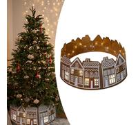 Albero di Natale a LED con casa di pan di zenzero, base per albero di Natale