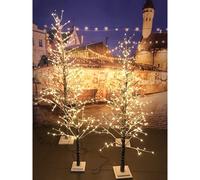 Albero di natale a led Luce Calda Innevato Tonco e rami spogli da 120 a 210 cm