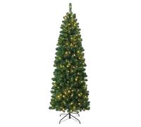 Albero di Natale a matita in PVC che risparmia spazio, perfetto per il soggiorno, l'ingresso, le feste di vacanza(1.5M)