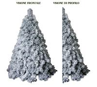 ALBERO DI NATALE A PARETE MURO DECORAZIONI NATALIZIE ADDOBBI 210 INNEVATO FOLTO