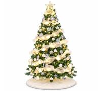 Albero di Natale a Tema Argento e Bianco per Decorazioni Festive da Interno | Albero di Natale Artificiale con Set Completo di Decorazioni(7FT/210CM)