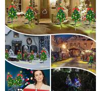 Albero di Natale ad energia solare decorazione esterna luci a LED per decorazion