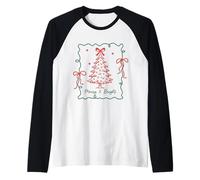 Albero di Natale Allegro e Luminoso Maglia con Maniche Raglan