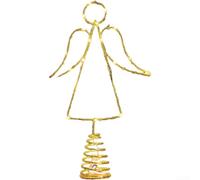 Albero di Natale Angelo LED Oro Ferro Battuto Albero di Natale Angelo | Particelle scintillanti, decorazione accattivante, struttura in metallo, classico motivo angelo, per un uso versatile