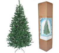 Albero di Natale artificiale, 1,5 m, 390 punte, con supporto metallico, colore verde