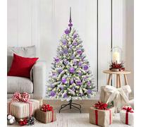 Albero di Natale artificiale 120 cm 150 LED Bianco caldo