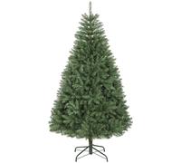 Albero di Natale Artificiale 180 cm 1687 Rami a Cerniera e Base in Metallo Pieghevole Verde