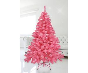 Albero di Natale artificiale, 180 cm, con supporto in metallo, colore rosa | Albero di Natale artificiale, abete finto, in plastica, design pastello, sogno di bambina, albero decorativo