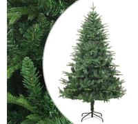 Albero di Natale artificiale, 180 cm, in PVC e PE, colore: Verde | Rami regolabili, supporto in acciaio, riutilizzabile ogni anno, mezzo abete, aspetto realistico