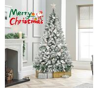 Albero di Natale artificiale 210cm ABETE DI NORDMANN con supporto in legno | VINCITORE DEL TEST albero di Natale artificiale con tronco verde Basta uno sguardo all'albero di Natale artificiale FairyTr