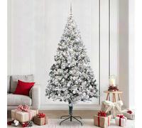 Albero di Natale artificiale, 240 cm, 300 LED, verde, con supporto, in acciaio PVC, per interni ed esterni