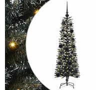 Albero di Natale artificiale, albero conico moderno con luci LED a striscia, 40.5 x 40.5 x 120 cm, in PVC resistente, per soggiorno o patio, crea atmosfera natalizia con luce bianca calda, collegament