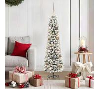 Albero di Natale artificiale alto 150 cm, bianco con 150 LED bianco caldo, PVC/metallo, per interni ed esterni protetti, supporto incluso