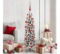 Albero di Natale artificiale alto 150 cm con 150 LED bianco caldo PVC incluso supporto per interni ed esterni