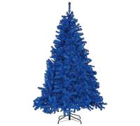 Albero di Natale artificiale Base in metallo PVC tradizionale 210 cm blu Farnham