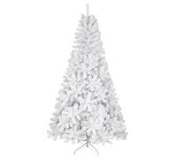 Albero di Natale Artificiale Bianco, Rami di Protezione Ambientale in PVC, con Staffa in Metallo Solido, Rami da 2,1 m-1000, Adatto per Interni ed Esterni