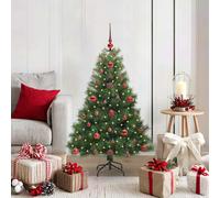Albero di Natale artificiale con 150 LED Verde 120 cm PE e PVC
