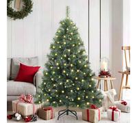 Albero di Natale artificiale con 150 LED Verde 150 cm PE e PVC