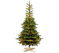 Albero di Natale Artificiale con 2900 LED Luce Calda 210 cm 731 Rami Apertura a Ombrello Verde