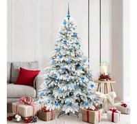 Albero di Natale artificiale con 300 LED Bianco 180 cm PE e PVC
