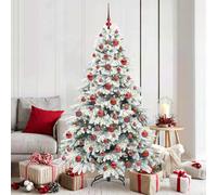 Albero di Natale artificiale con 300 LED Bianco 180 cm PE e PVC