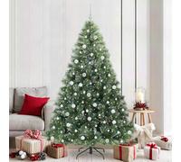 Albero di Natale artificiale con 300 LED Verde 210 cm PE e PVC
