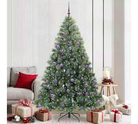 Albero di Natale artificiale con 300 LED Verde 210 cm PE e PVC